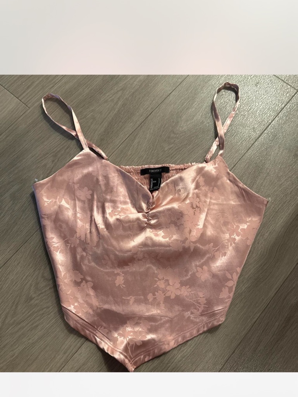 Forever 21 Dusty Rose Satin Floral Cami